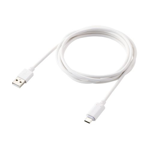 USB-A to USB Type-Cケーブル/着脱式マグネット/最大15W/ブレーカー搭載/2.0m/ホワイト