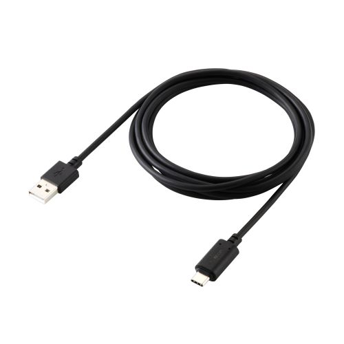 USB-A to USB Type-Cケーブル/着脱式マグネット/最大15W/ブレーカー搭載/2.0m/ブラック