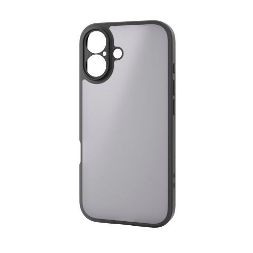 iPhone 17/ハイブリッドケース/極限/マットブラック(ラバーコート)/メタルステッカー付/ブラック