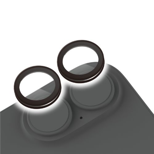 iPhone 17/iPhone 16/iPhone 16 Plus/カメラレンズガラスフィルム/ゴリラ/0.21mm/ブラック