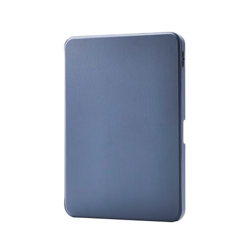 iPad 11インチ(A16)/10.9インチ(第10世代)/フラップケース/360度回転/マグネット着脱/背面クリア/ブルーグレー