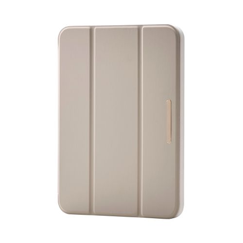 8.3インチiPad mini(A17 Pro)/フラップケース/CHIC STYLE/背面クリア/グレージュ