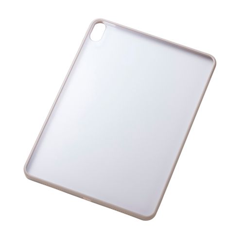 iPad Air 11インチ(M3/M2)/クリアケース/背面クリア/軽量/カラーエッジ/グレージュ