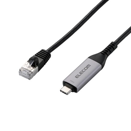 USB Type-C - LAN変換ケーブル/CAT6/MACアドレスチェンジャー/3.0m/ブラック