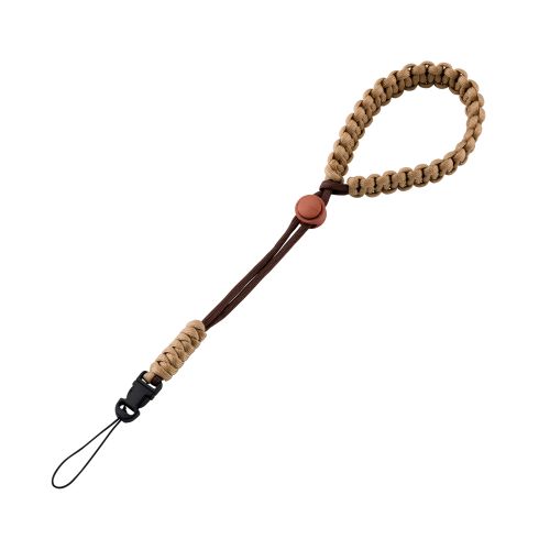 チェキアクセサリ/ハンドストラップ/汎用/編み系/ブラウン