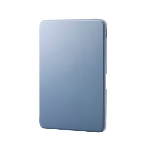 11インチiPad Pro(M4)/フラップケース/360度回転/マグネット着脱/背面クリア/ブルーグレー