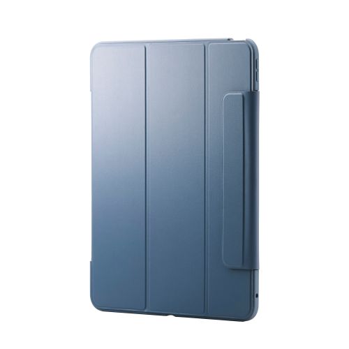 13インチiPad Pro(M4)/フラップケース/薄型軽量/背面クリア/フレームカラー/ブルーグレー
