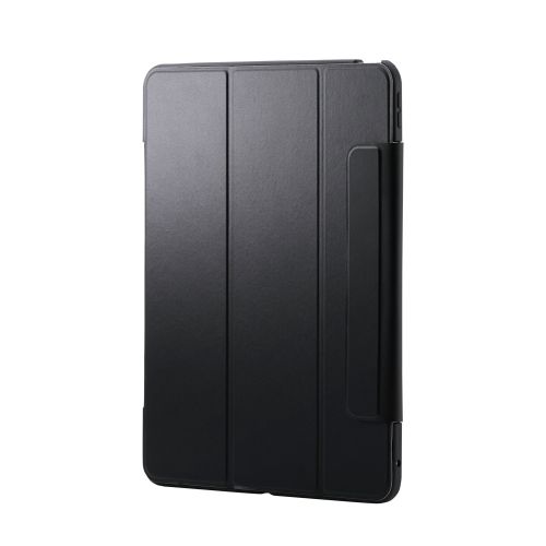 13インチiPad Pro(M4)/フラップケース/薄型軽量/背面クリア/フレームカラー/ブラック