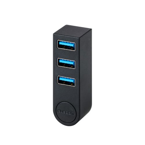 USBHUB/USB Type-C/USB5Gbps/バスパワー/3ポート/直挿し/ブラック