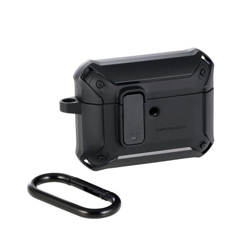 AirPods Pro 3対応ZEROSHOCK Lockケース/カラビナ付/マットブラック