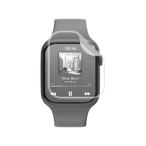 Apple Watch 44mm/フルカバーフィルム/衝撃吸収/防指紋/高光沢/傷リペア