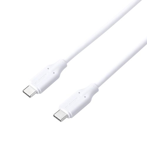 USB-A to USB Type-Cケーブル/シリコン/ブレーカー内蔵/最大100W/2.0m/ホワイト