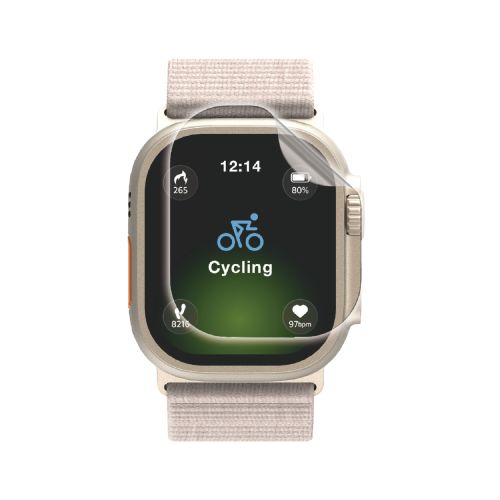 Apple Watch 49mm/フィルム/衝撃吸収/高透明/防指紋/貼付ツール付