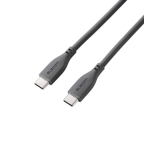 USB Type-C to USB Type-Cケーブル/シリコン/最大240W/1.5m/グレー