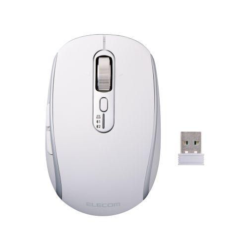 マウス/Precisionist/無線2.4GHz/Bluetooth/マルチペアリング/充電式/Mサイズ/静音/チルトホイール付/ホワイト