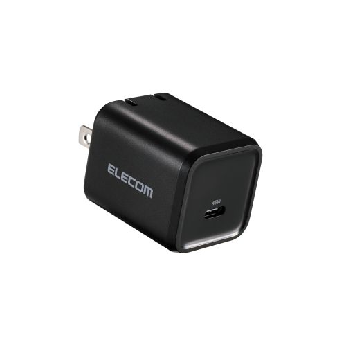 ノートPC用ACアダプター/USB Power Delivery対応/45W/Type-C×1/スイングプラグ/ブラック