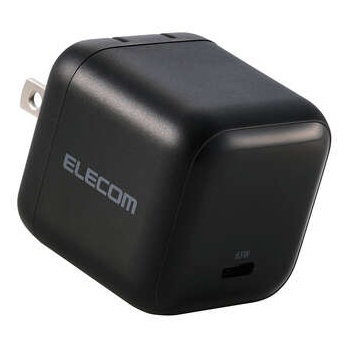 AC充電器/スマホ・タブレット用/USB PD/65W/USB-C/スイングプラグ/ブラック