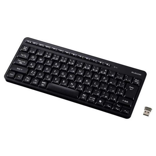 キーボード/無線2.4GHz/Bluetooth/静音/ミニサイズ/メンブレン式/ブラック