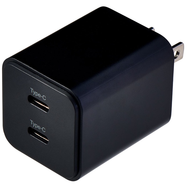 コンパクトUSB充電器 PD35W 2P ブラック