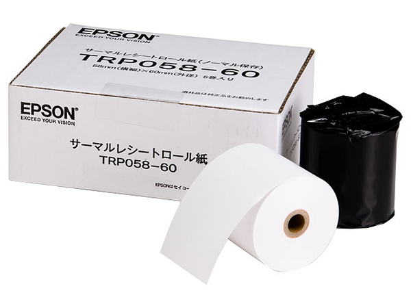 TM-m10シリーズ用 サーマルレシートロール紙/ノーマルタイプ/58mm幅/外径60mm/5巻入り