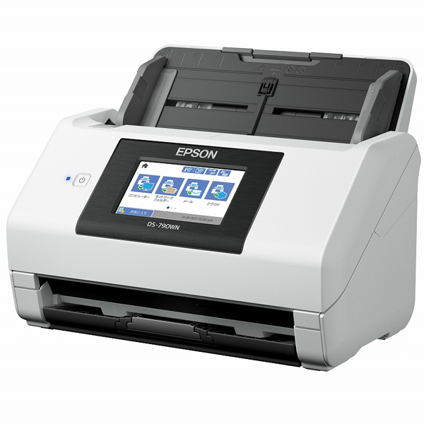 A4シートフィードスキャナー/A4片面45枚/分(200/300dpi)/両面同時読取/有線・無線LAN/4.3型タッチパネル