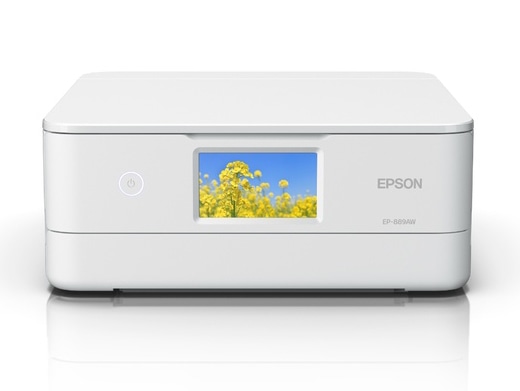 A4カラーインクジェット複合機/Colorio/6色/染料/無線LAN・Wi-Fi Direct/4.3型ワイドタッチパネル/ホワイト