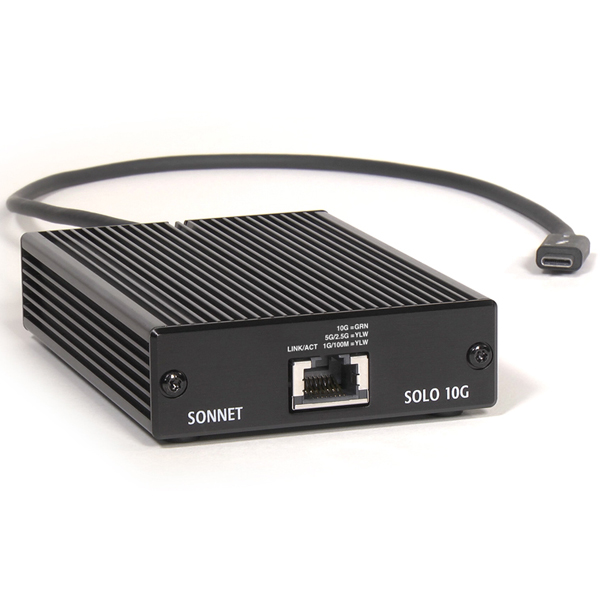 Solo 10G - Thunderbolt3接続 10GbE変換アダプター