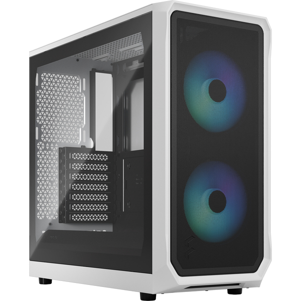 ミドルタワー型PCケース Focus 2 RGB White TG Clear Tint
