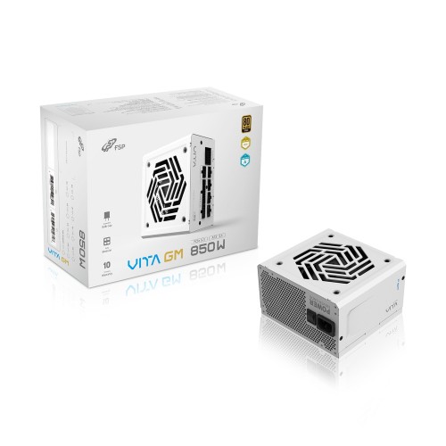 VITA GM 850W White/PC電源/ホワイト/ATX 3.1準拠/80PLUS GOLD & Cybenetics GOLD認証/12V-2x6コネクタ装備/120mm HYBファン搭載/フルモジュラー/10年保証