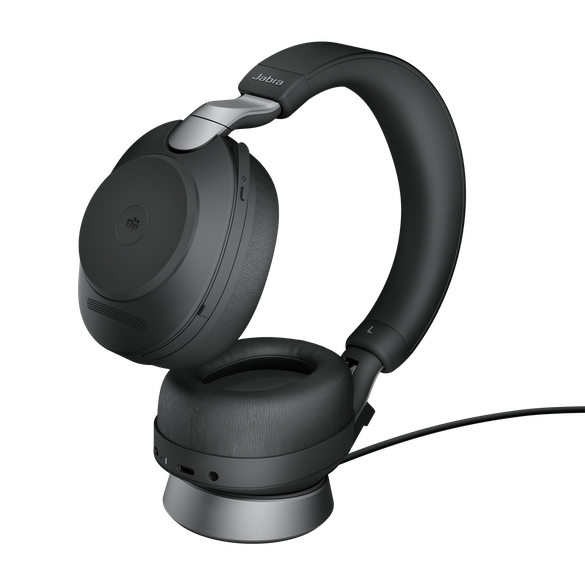 Jabra 無線ヘッドセット USB-C 両耳 UC認定 充電スタンド付「Jabra Evolve2 85 UC Stereo USB-C Stand Black」