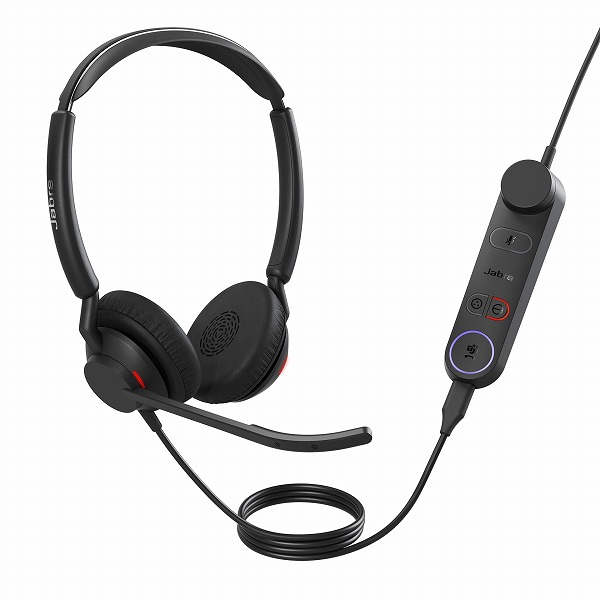Jabra コンタクトセンター用ヘッドセット USB-A 両耳 MS認定 コントロールユニット付「Jabra Engage 50 II - (Engage 50 II Link) USB-A MS Stereo」