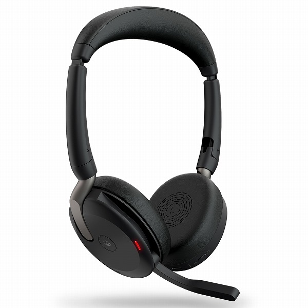 Jabra 無線ヘッドセット折りたたみ式 USB-A 両耳 MS認定 充電パッド付「Jabra Evolve2 65 Flex Link380a/390a MS Stereo Wireless Charger」