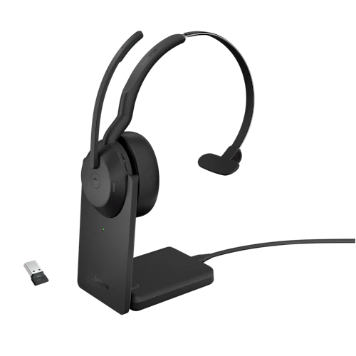 Jabra 無線ヘッドセット USB-A 片耳 MS認定 充電スタンド付「Jabra Evolve2 55 Link380a/390a MS Mono Stand」