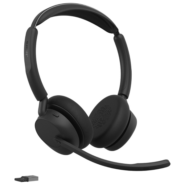 Jabra 無線ヘッドセット USB-A 両耳 MS認定 充電スタンド付「Jabra Evolve3 45 MSStereo LINK 390a Stand」