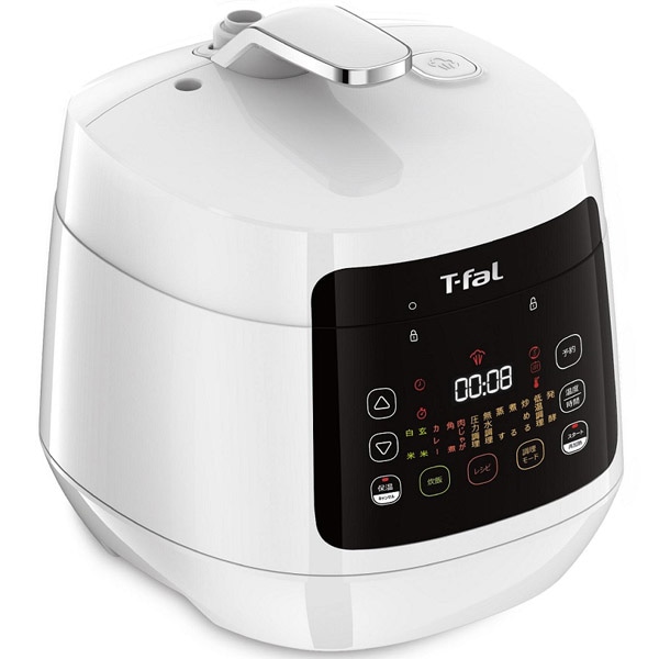 T-fal ラクラ・クッカー コンパクト電気圧力鍋 ホワイト