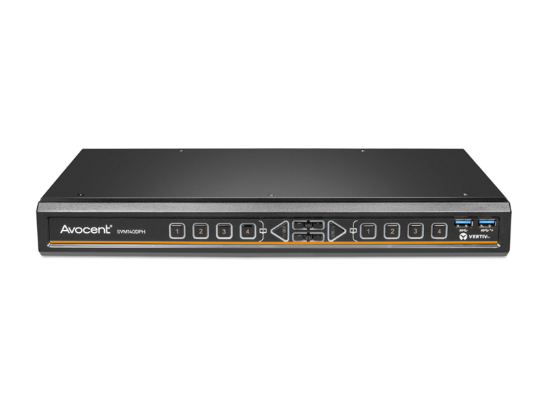 Vertiv Avocent SVM140DPH KVMスイッチ 最大4台接続 DVI-D、DP、HDMI対応 (DVIは要HDMI⇔DVI-Dアダプタ) デュアルディスプレイ対応 2年保証(オプションで4年に延長可能)