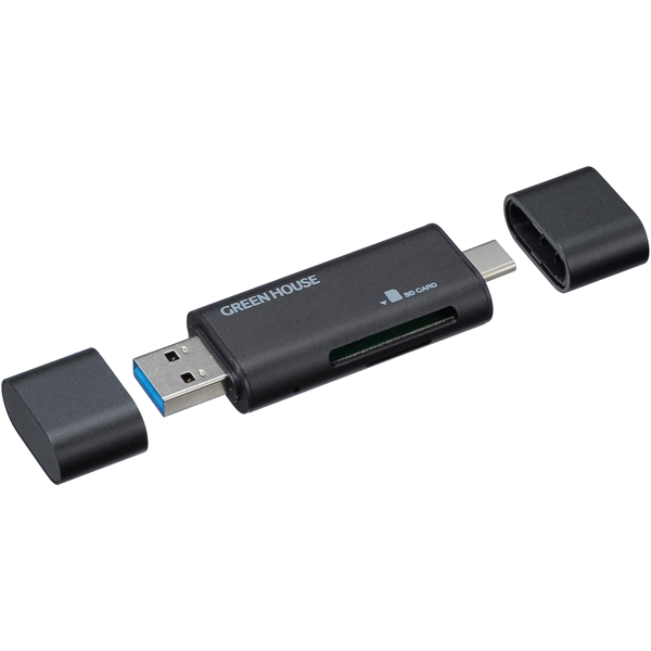USB Type-C + Type-A対応 コンパクトカードリーダ/ライタ