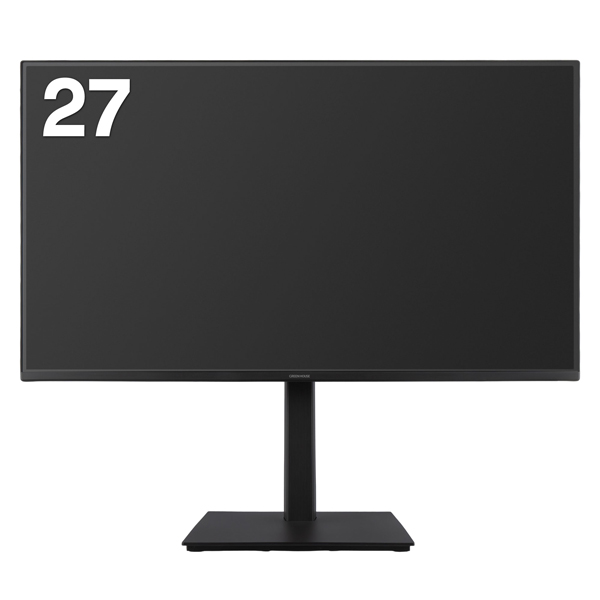 デリバリー保守付き27型ディスプレイ HDMI/DisplayPort/昇降・回転/1920×1080/ブラック/5年保証/HFSパネル採用