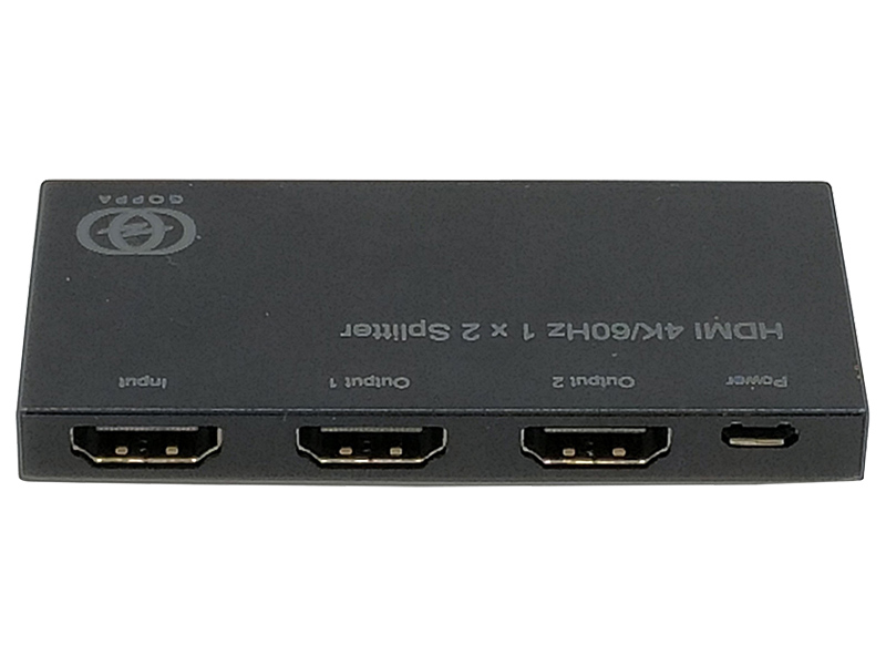 4K/60Hz対応HDMI分配器（1入力:2出力）