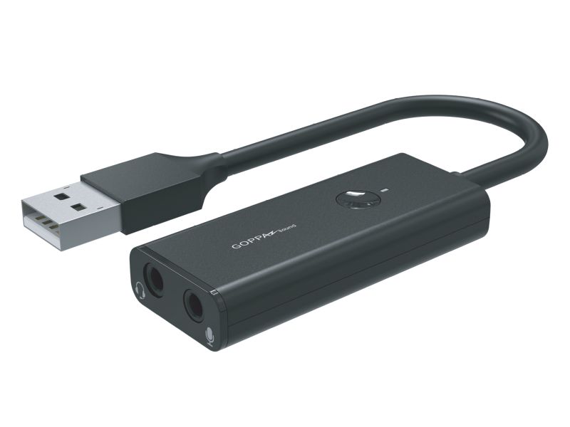 ミュートボタン搭載ハイレゾ再生対応 小型・軽量 USB-Aオーディオ変換アダプタ