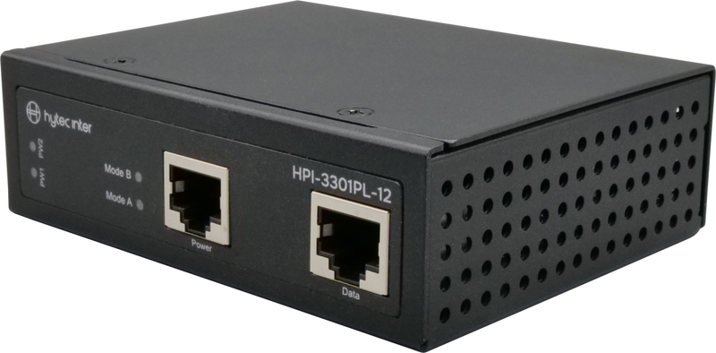 昇圧機能付き802.3af/at対応PoEインジェクタ HPI-3301PL-12 ［PoE+対応］