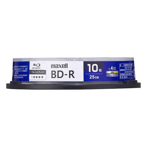 録画用 BD-R 標準130分 4倍速 ワイドプリンタブルホワイト 10枚スピンドルケース