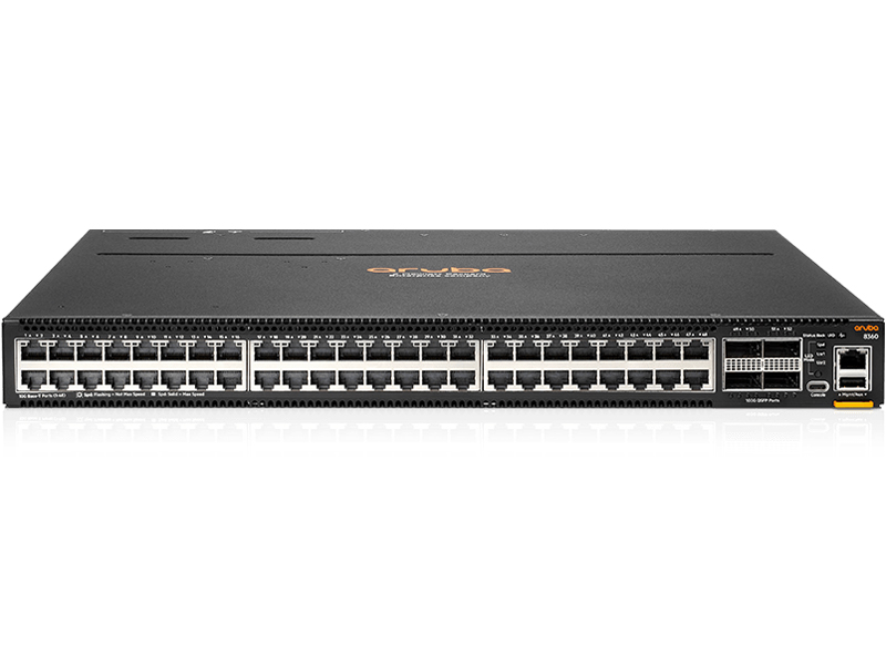 HPE Aruba Networking CX 8360 48 Smart Rate 1/2.5/5/10G 4QSFP28 v2 Front-to-Back 3Fan 2PSU Switch Bundle