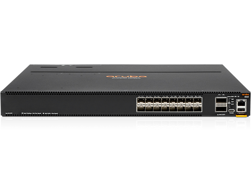 HPE Aruba Networking CX 8360 16SFP28 2QSFP28 v2 Back-to-Front 3Fan 2PSU Switch Bundle