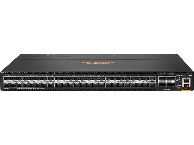 HPE Aruba Networking CX 8100 48SFP+ 4QSFP28 Back-to-Front 3Fan 2PSU Switch Bundle