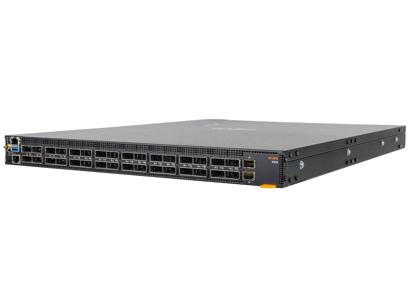 HPE Aruba Networking CX 9300S 32QSFP28 8QSFP-DD Back-to-Front 6Fan 2AC PSU Switch Bundle
