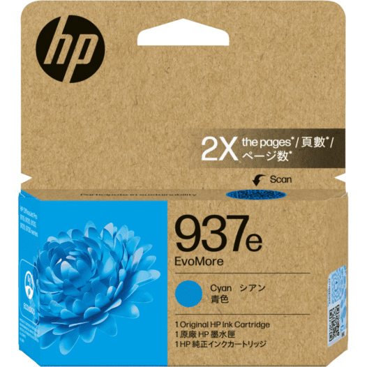HP 937e EvoMore インクカートリッジ シアン
