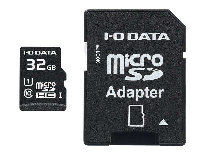 UHS スピードクラス1対応 microSDHCメモリーカード（SDカード変換アダプター付き） 32GB