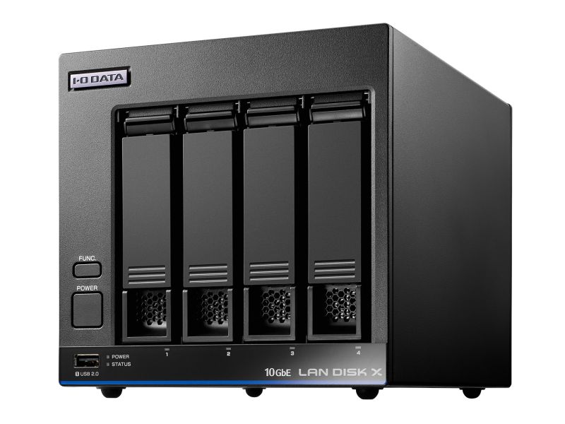 10GbE＆マルチギガビット Linux 法人向け 4ドライブNAS 16TB （5年保証・データ復旧）