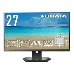 ワイド液晶ディスプレイ 27型/2560×1440/HDMI、DisplayPort、USB Type-C/ブラック/スピーカー：あり/省スペース＆WQHD対応で効率アップ/100Hz